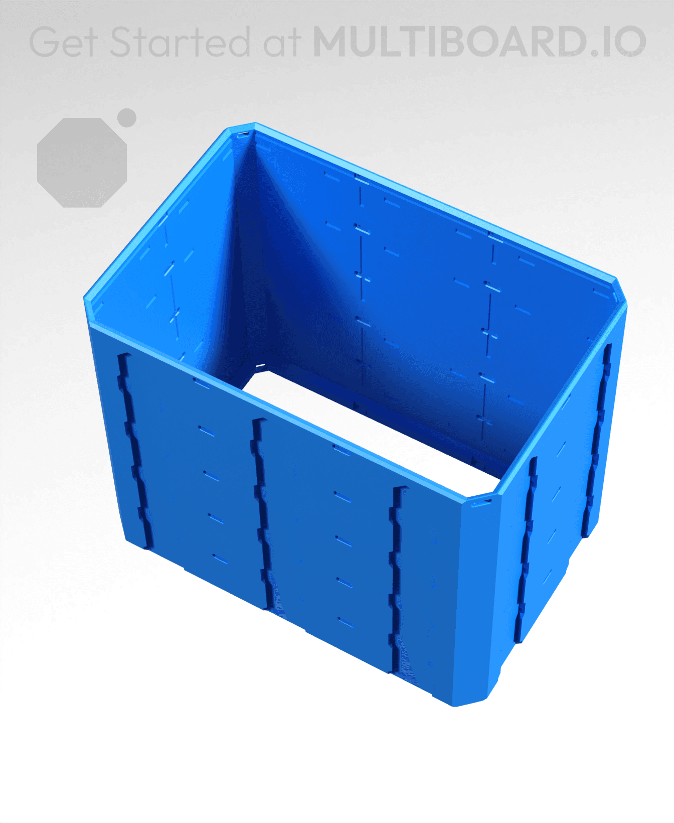 3x2x2.5 - Topped Multipoint Rail - Standard Click-In Multibin Shell Extension 3d model