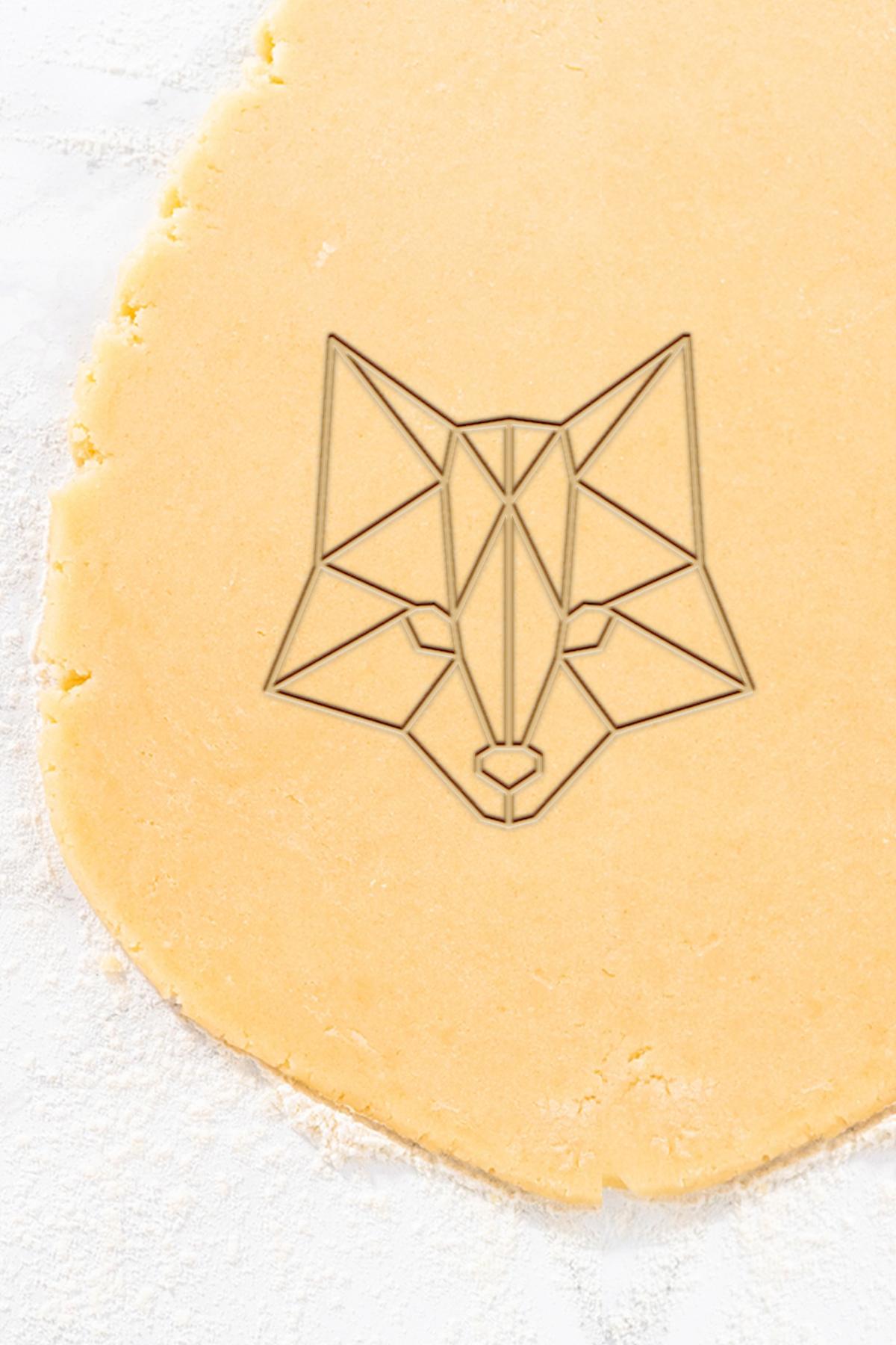 Geometric Fox Cookie Cutter, Biscuit Cutter 3d model