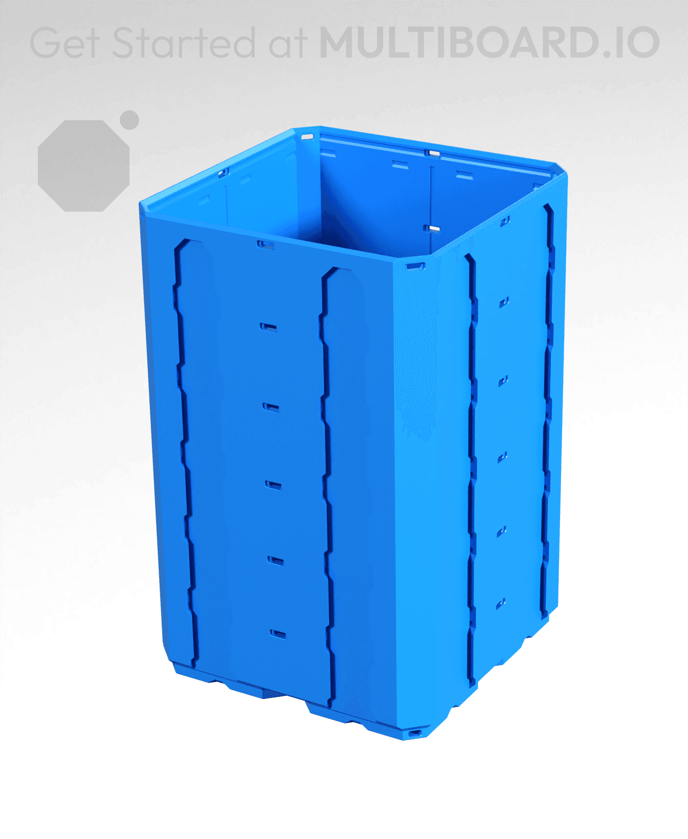 2x2x3 - Topped Multipoint Rail - Multibin Shell 3d model