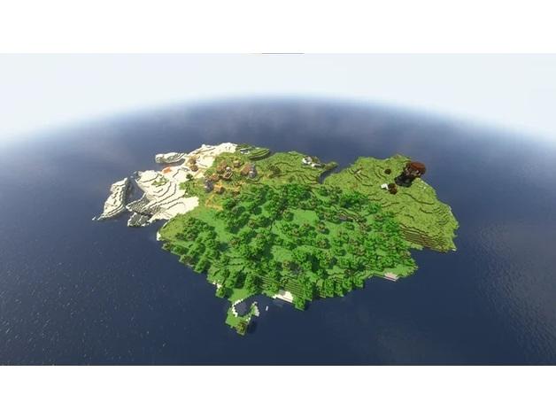 Minecraft Flower  Island 3d model