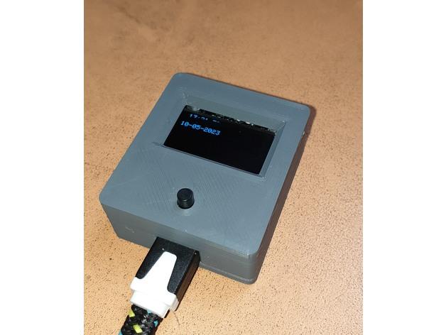 Case for 0.96" OLED + Wemos D1 mini + push buttons 3d model