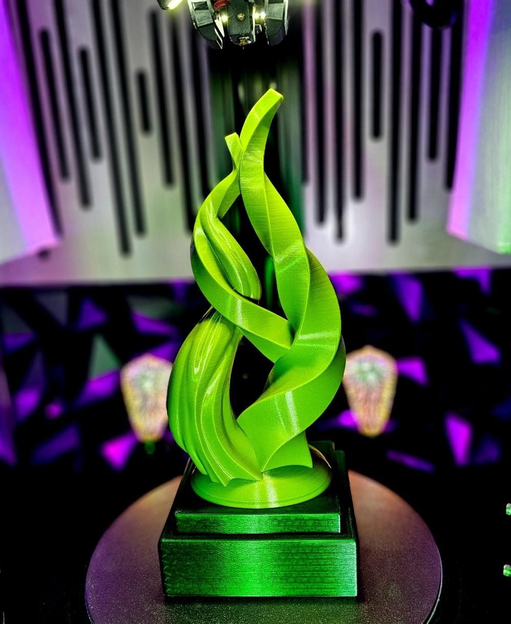 3DPI Integration Award #3DPIAwards - Printed Solid, Jessie Green Ice & Slime Green Glitter. What a beautiful design 💚  - 3d model