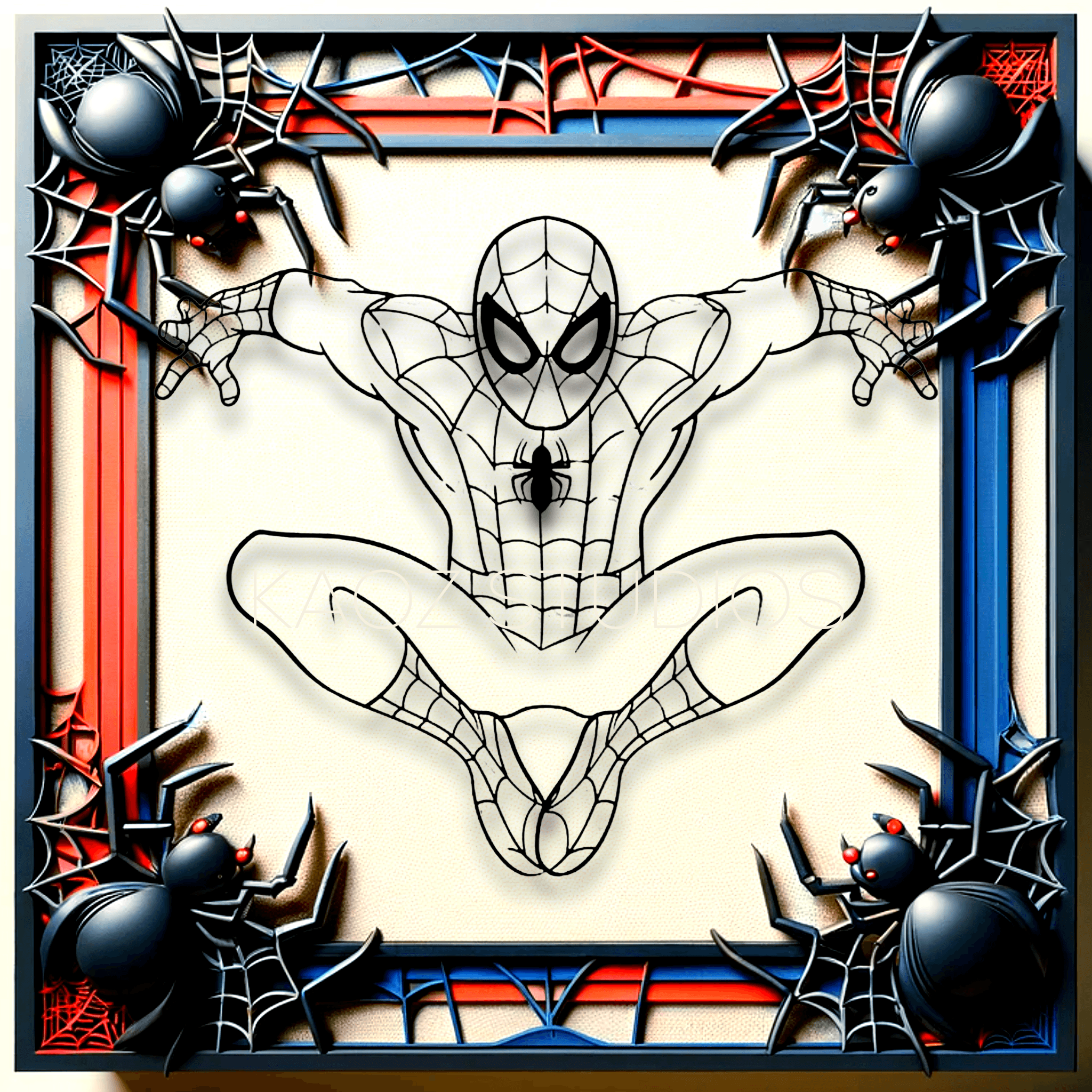 spiderman wall art spidey wall decor marvel fan art superhero decoration 3d model