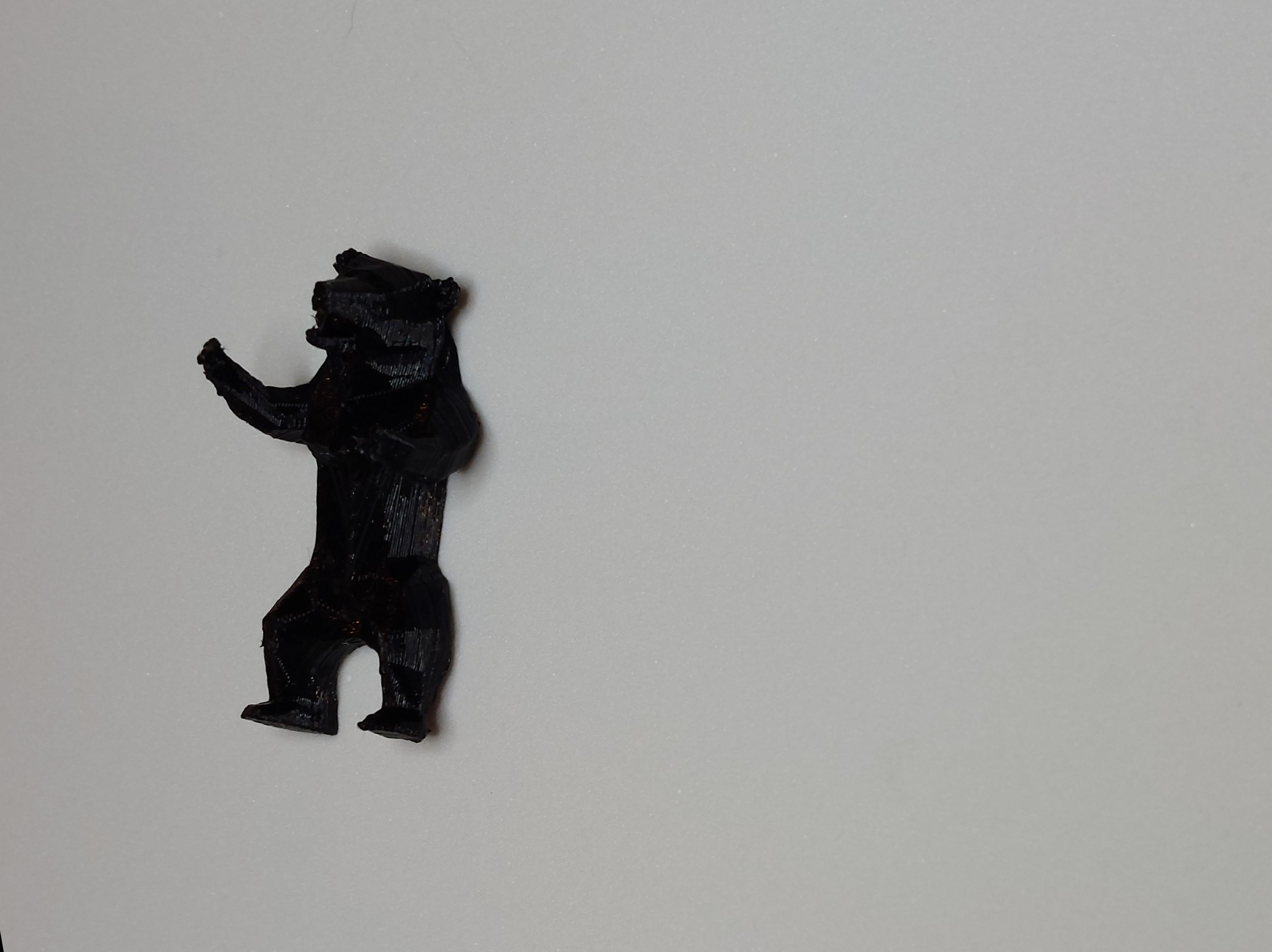 Low Poly Aggressive Bear Fridge Magnet 3d model