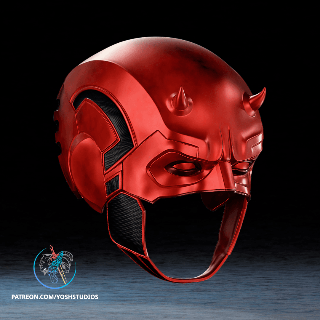 Modern Daredevil Helmet 3D Printer File STL 3d model