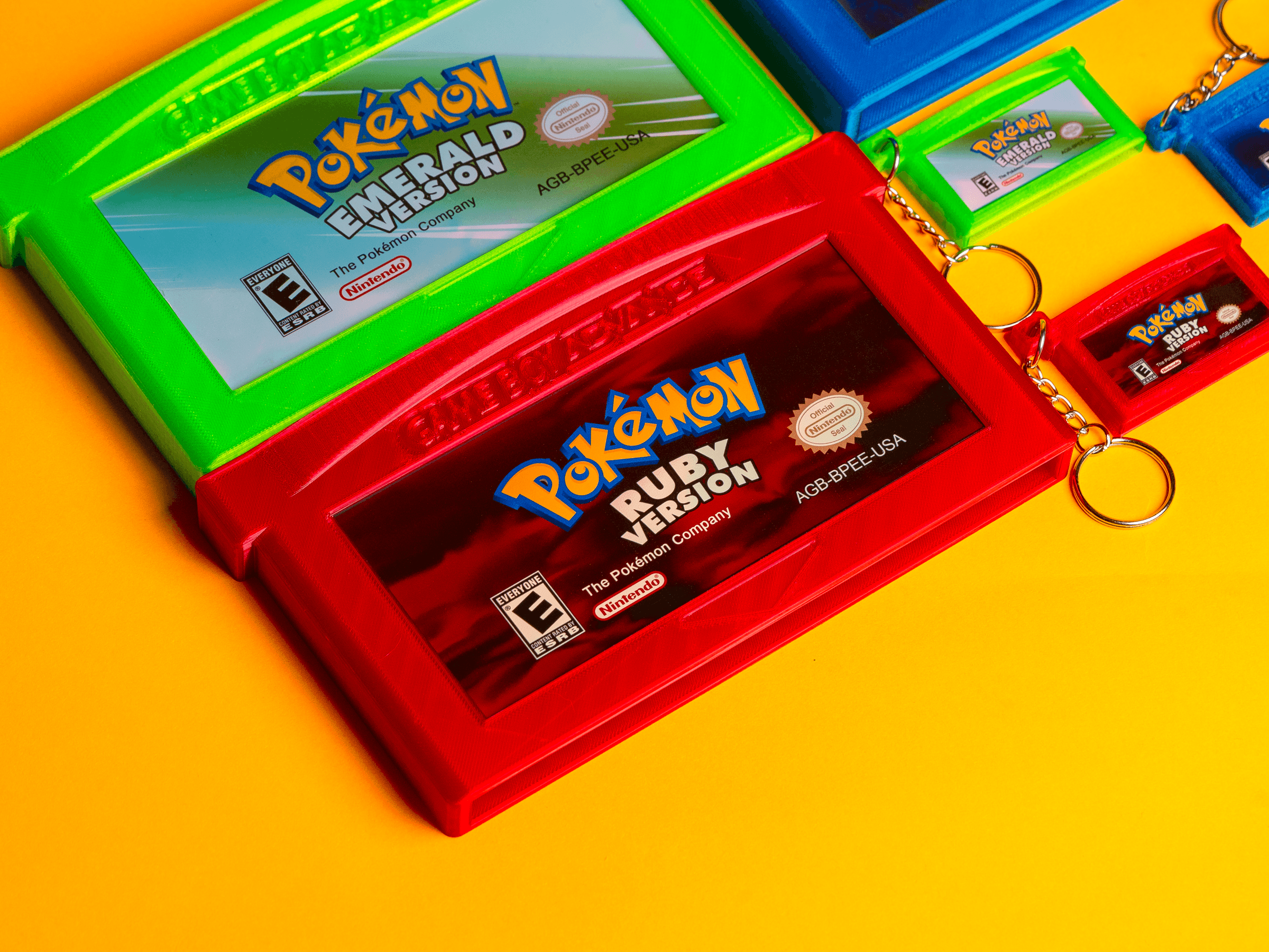 Gameboy Advance Cartridges - Keychains and Wall Mountables 3d model