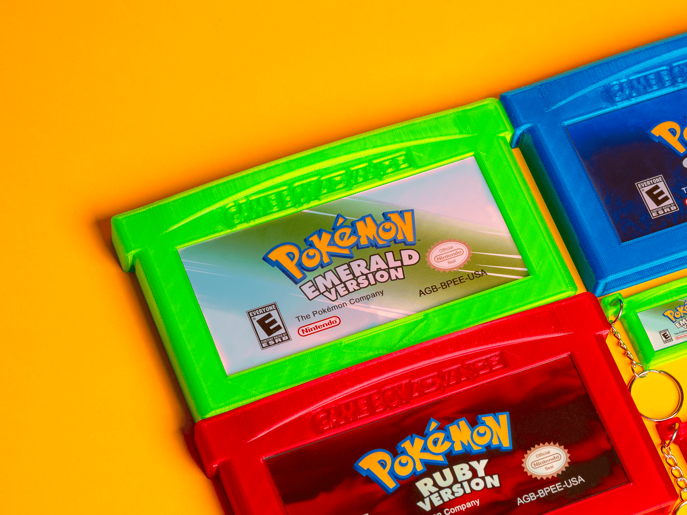 Gameboy Advance Cartridges - Keychains and Wall Mountables 3d model