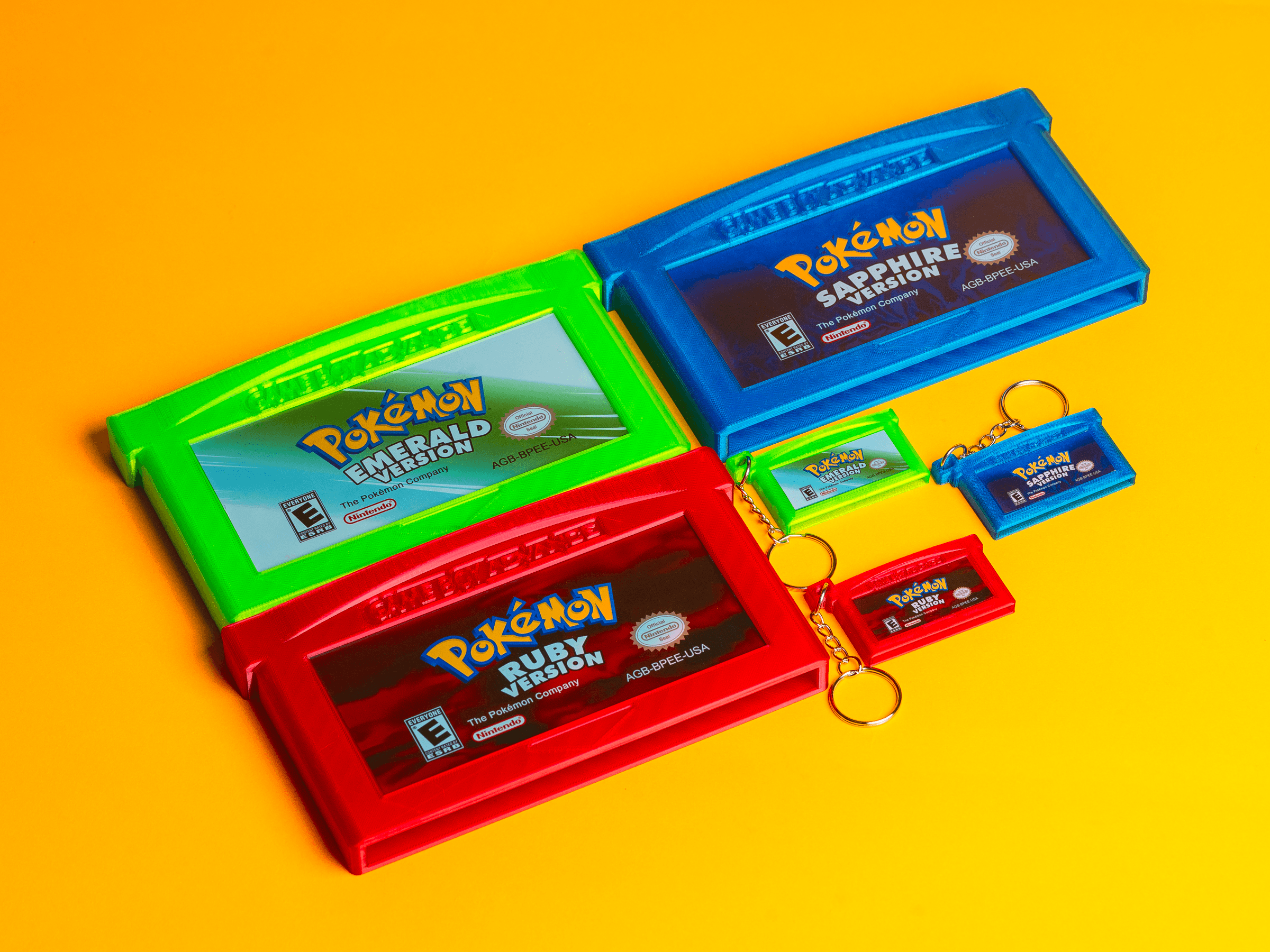 Gameboy Advance Cartridges - Keychains and Wall Mountables 3d model