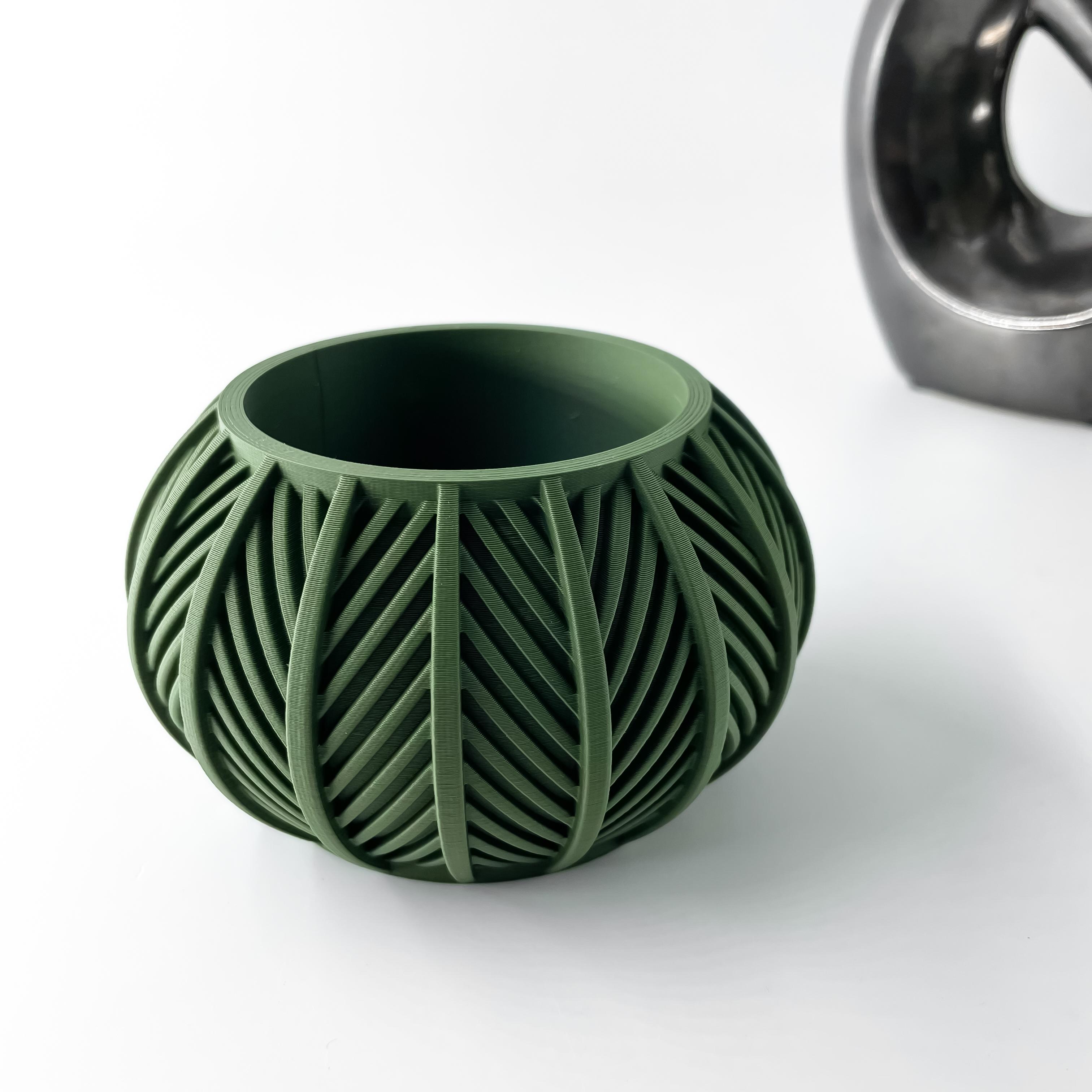 The Lorv Planter Pot with Drainage Tray & Stand | Modern and Unique Home Decor for Plants 3d model