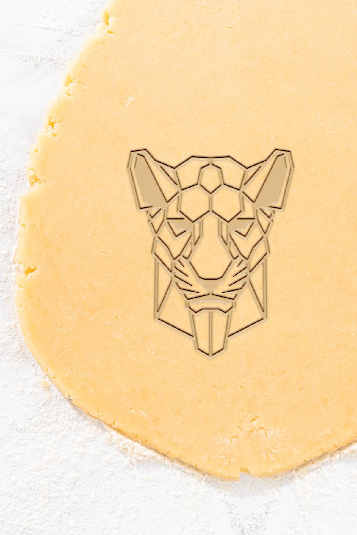 Geometric Puma Cookie Cutter, Biscuit Cutter 3d model