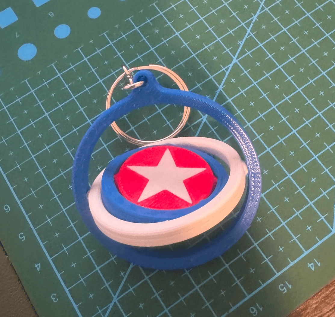 Captain America Keychain 3d model