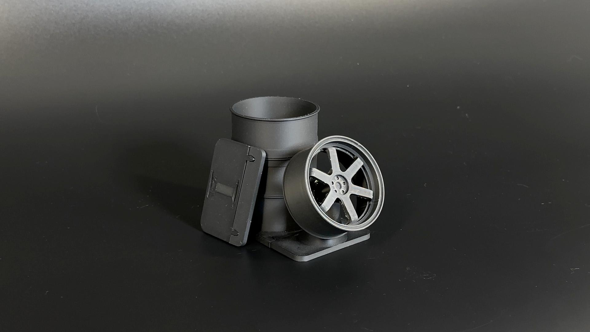 V5 Modular Wheel Pen Holder - TE37 Style 3d model