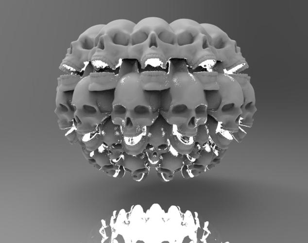 Skull Chandelier 3d model
