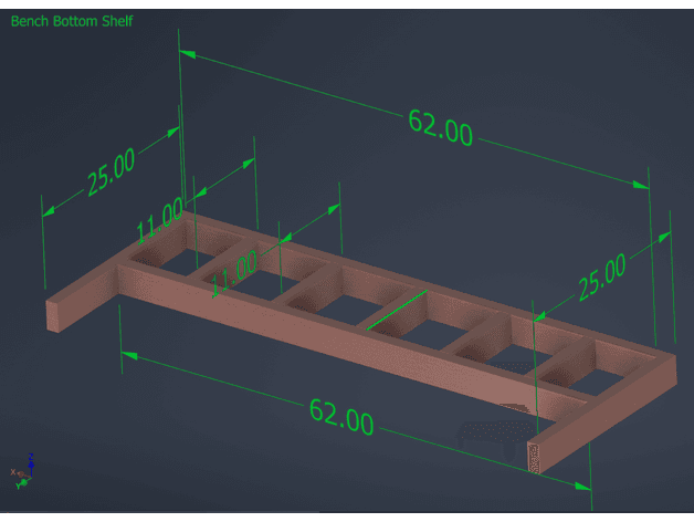 2x4 L Shaped Work Bench Cut List / 3D Printed Accessories 3d model