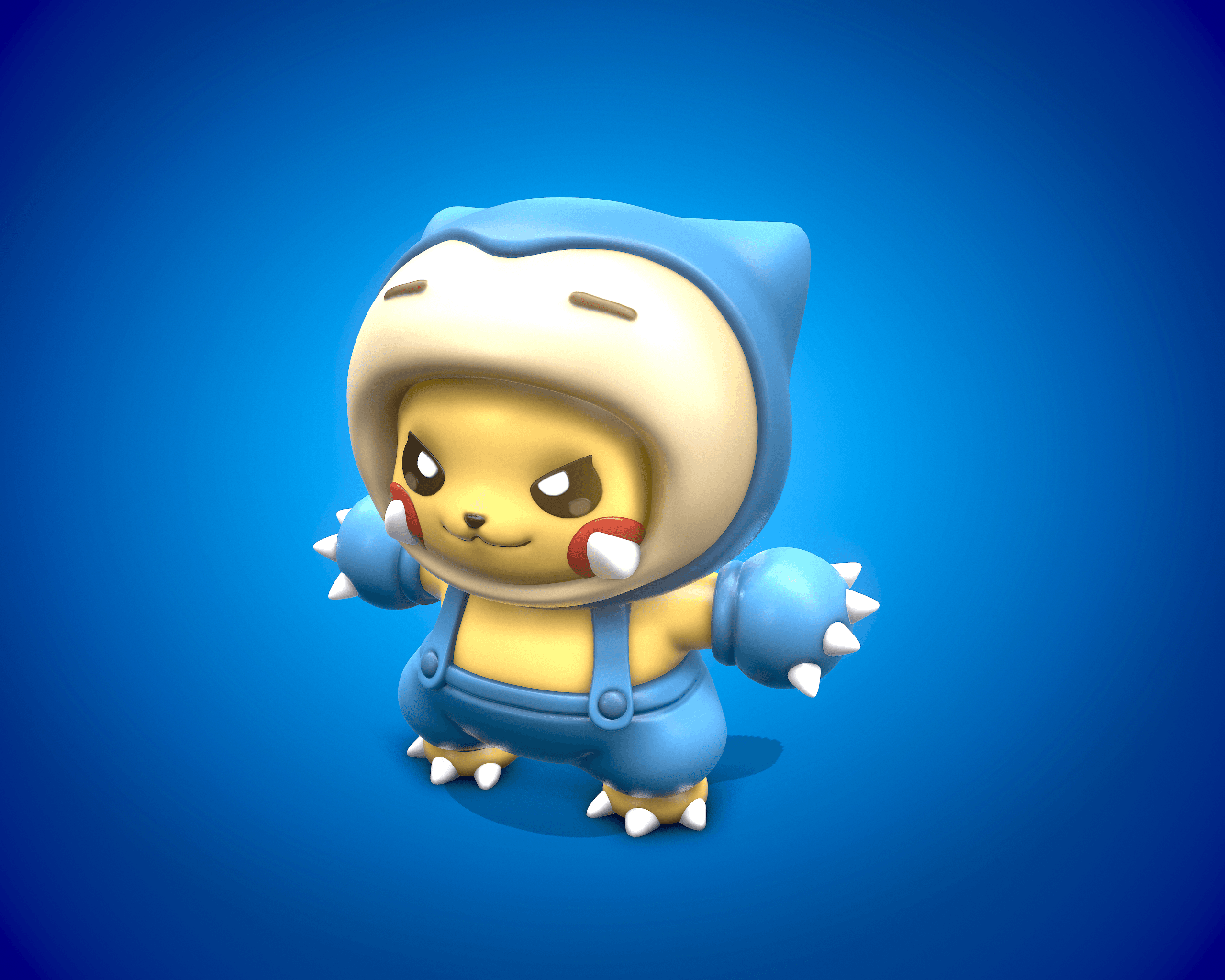 Pikachu Snorlax 3d model