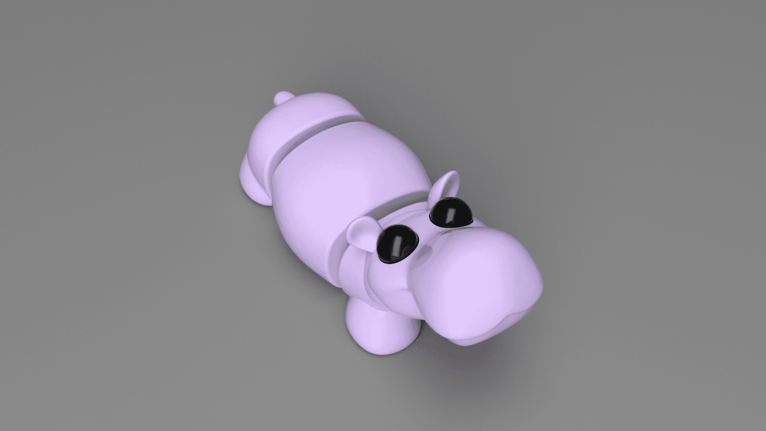 Articulating Hippo - Cute Hippo 3d model
