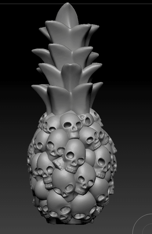 Pineapple Skull 3d model
