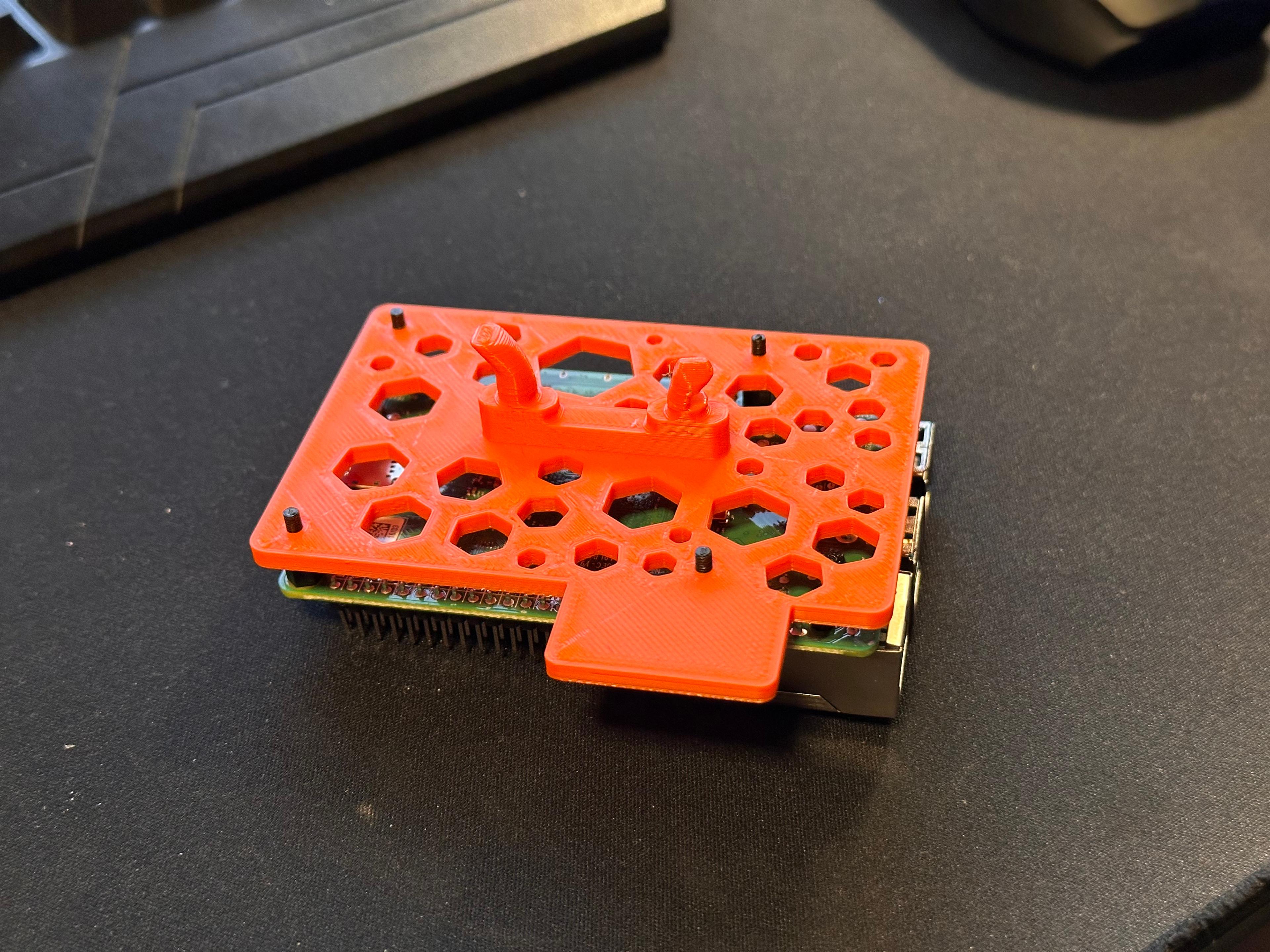 Raspberry Pi pegboard click mount 3d model