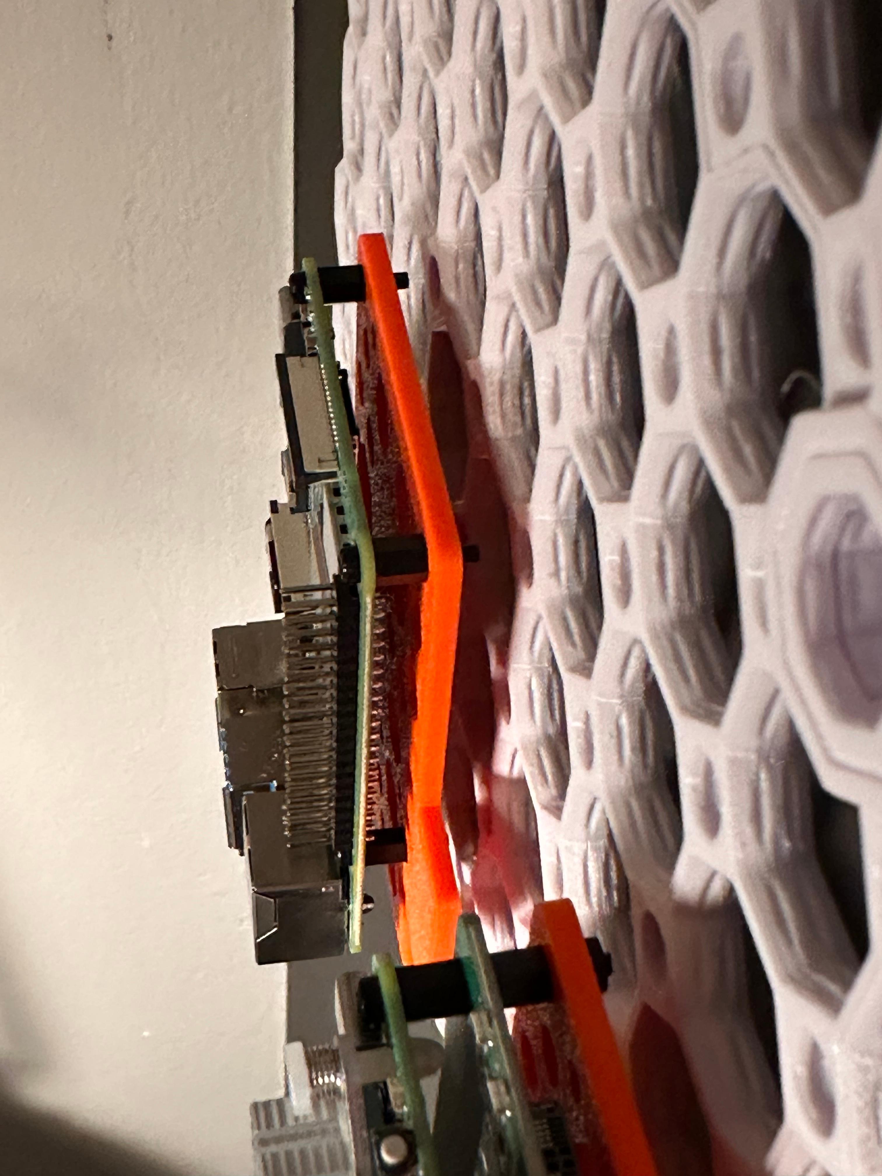 Raspberry Pi pegboard click mount 3d model