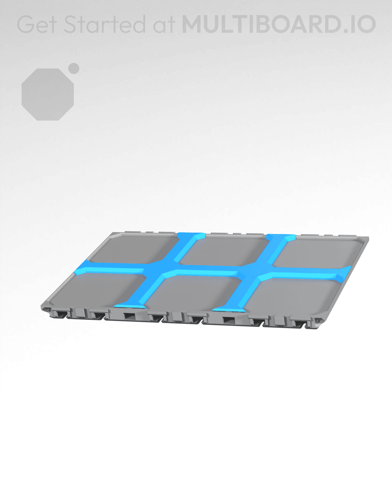 3x2 - Multibin Insert Panel - Surface Adapter 3d model