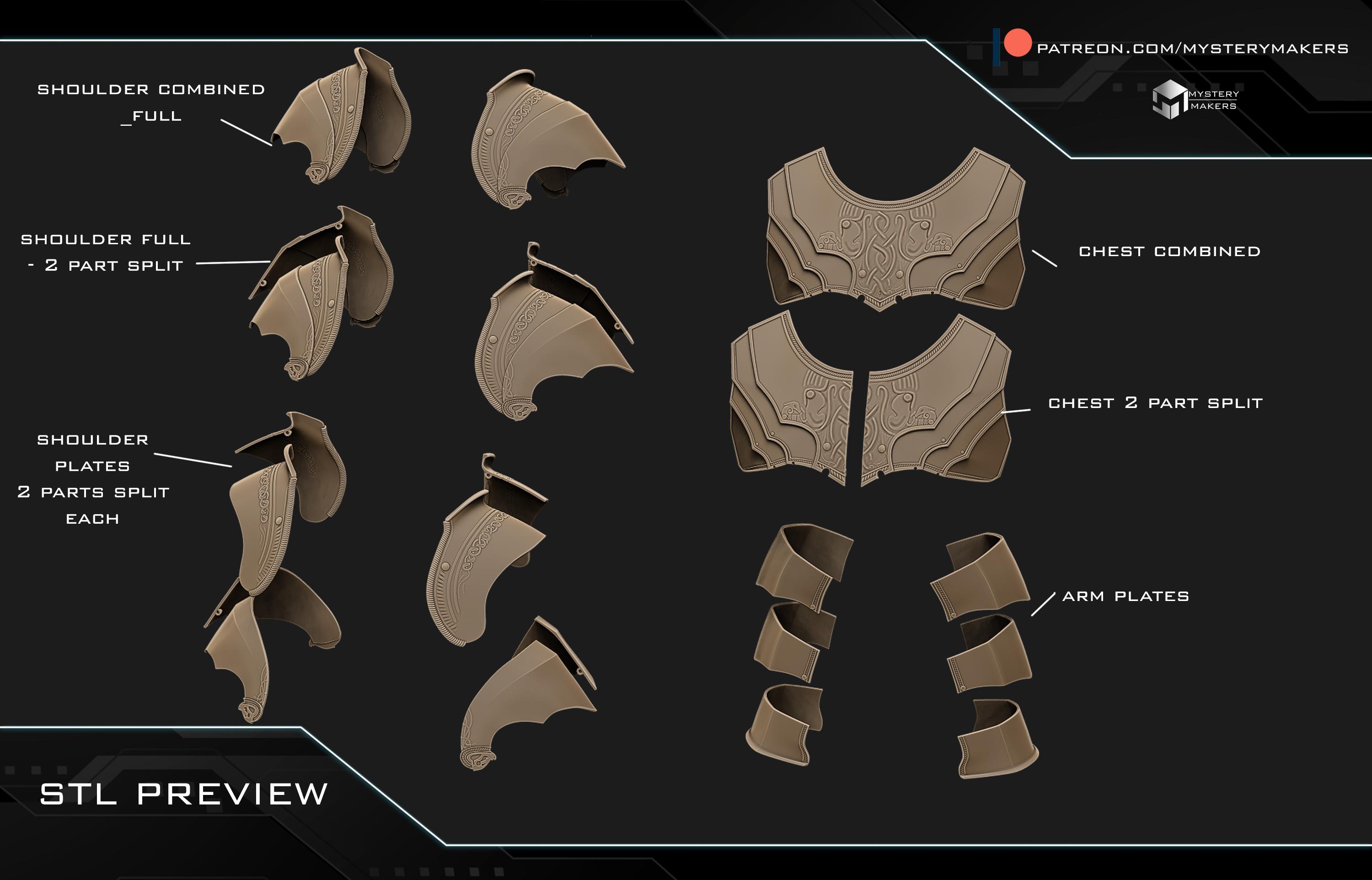 Krato's God of War armor 3d model