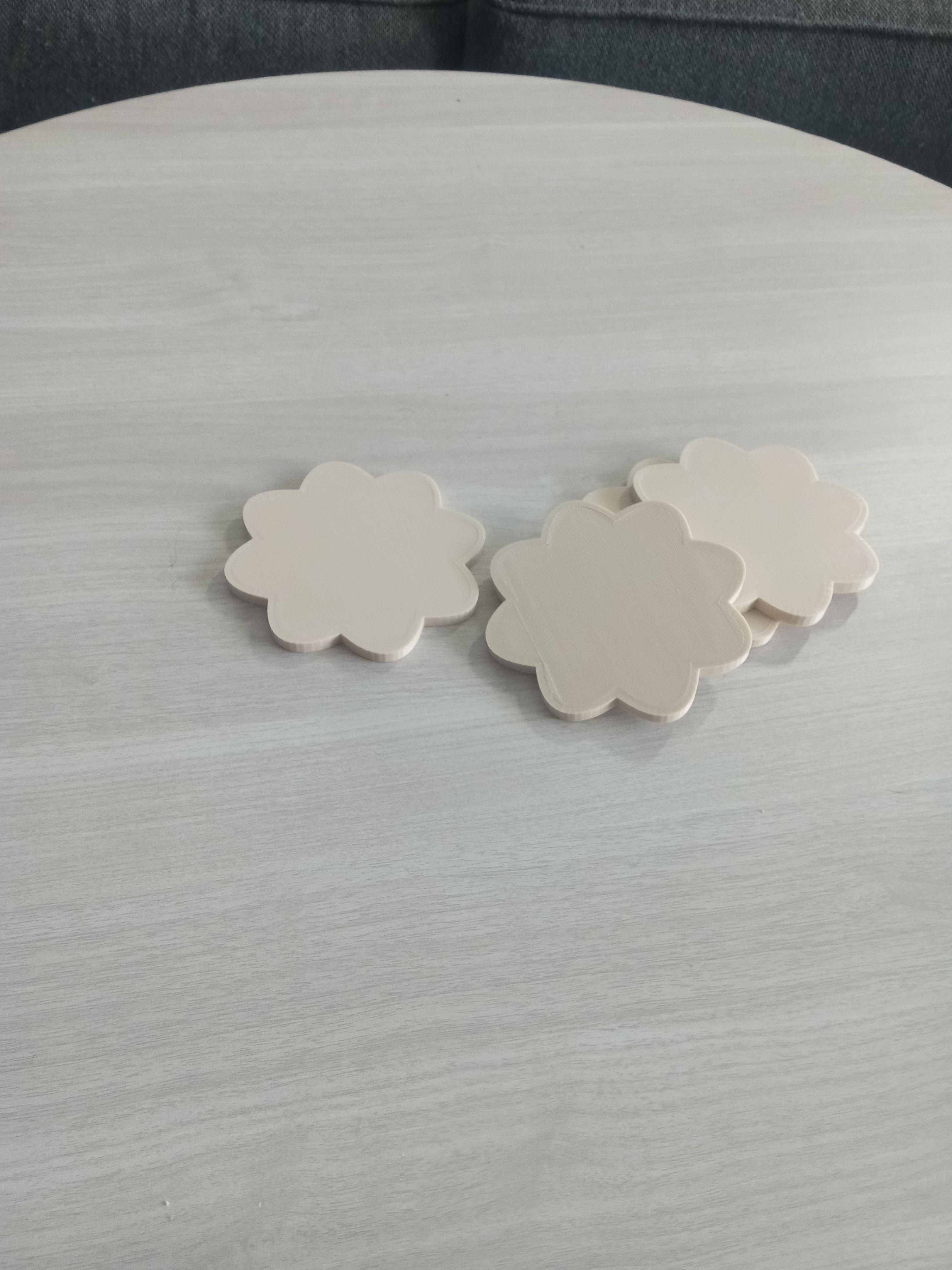 Flower coasters version 1 3d model