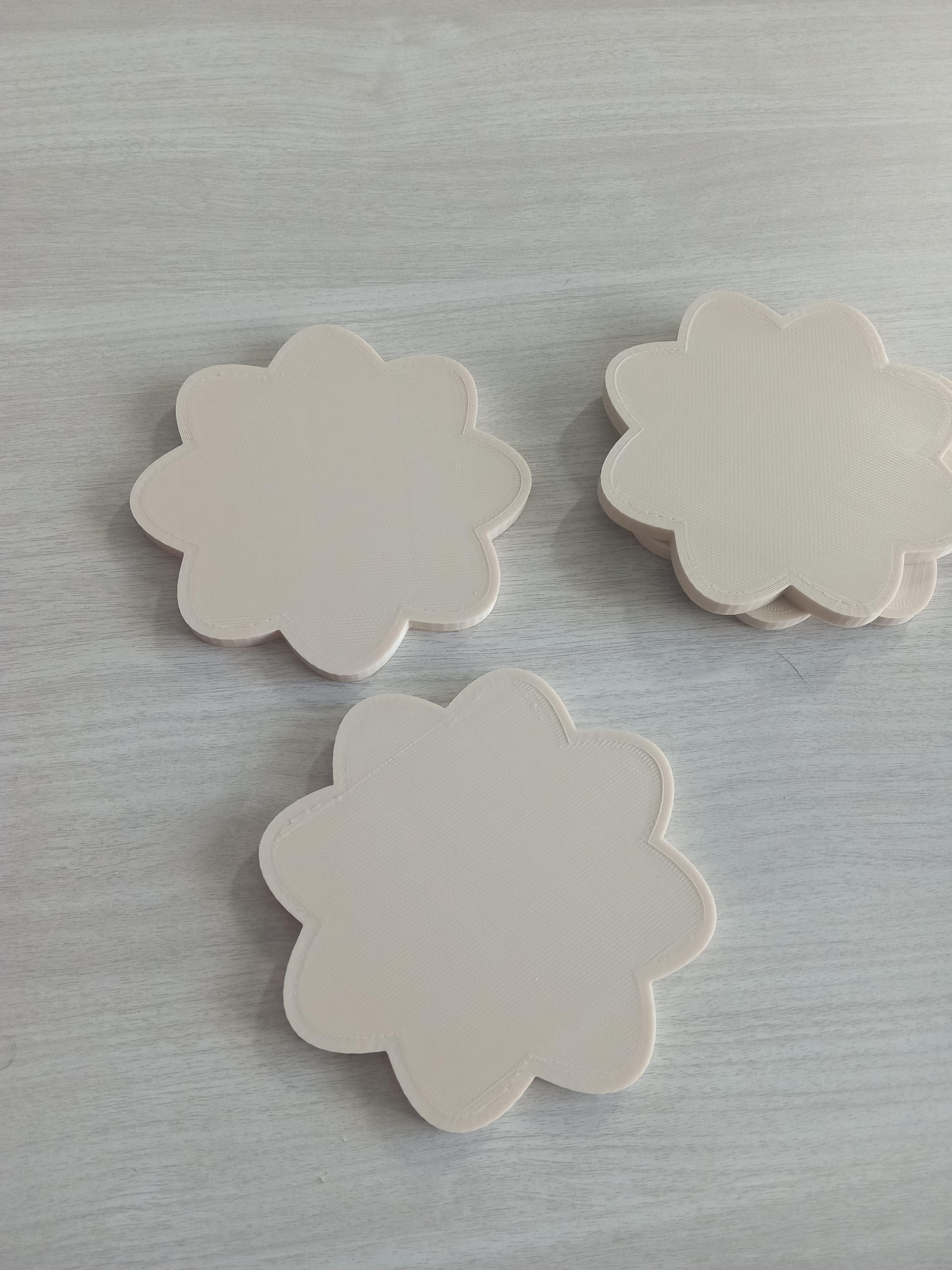 Flower coasters version 1 3d model