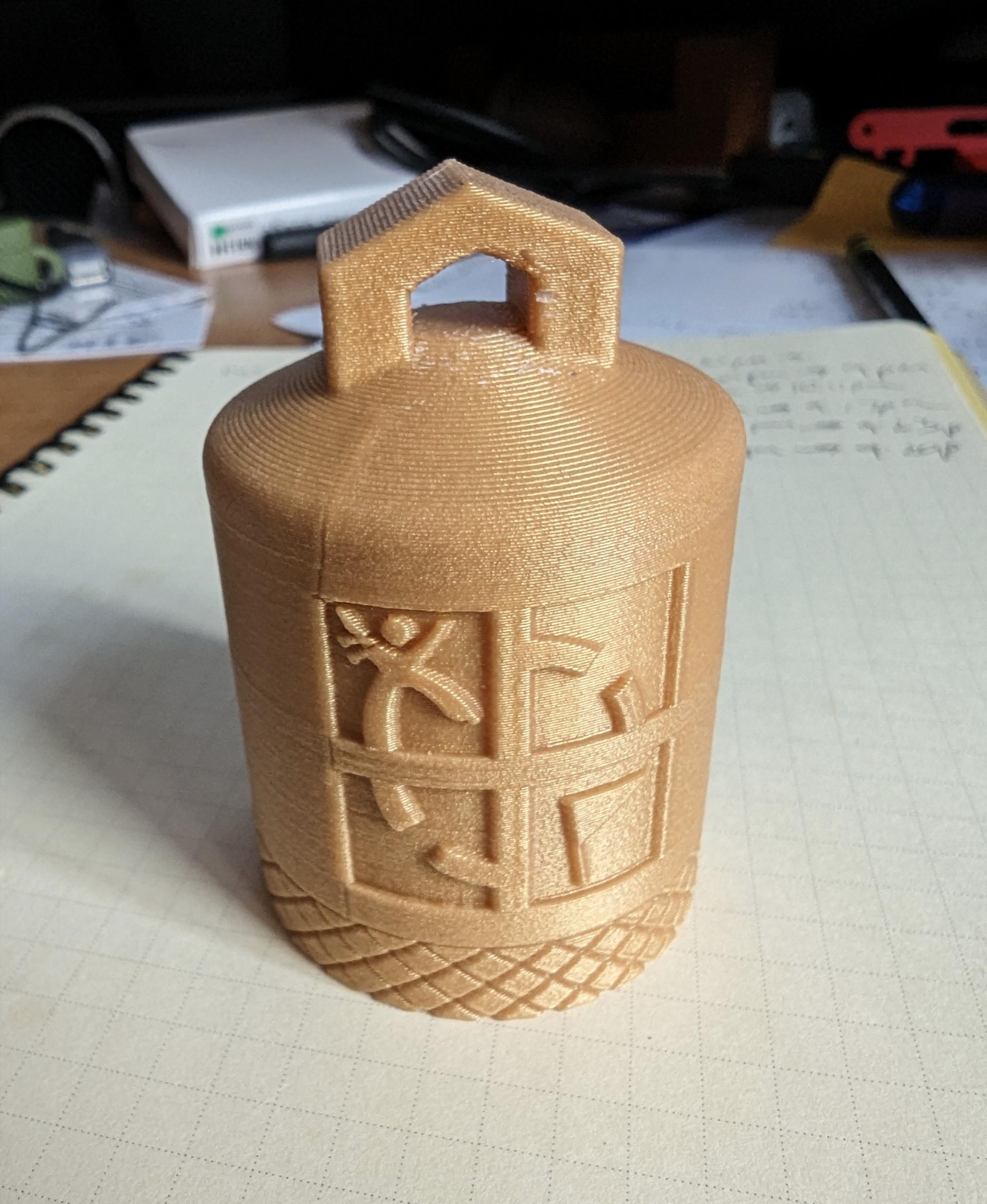 Geocache Container - Great container!  Used Hatchbox ABS Gold filament.  Not as nice as the Author's gold, but it is all I had.  I will let you know how it weathers in the "wild". - 3d model