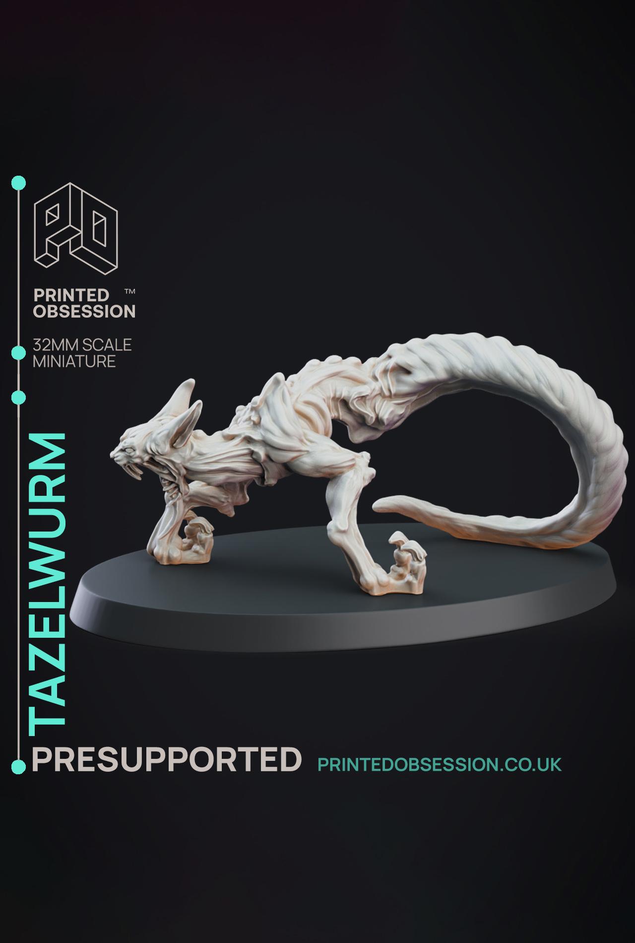 Tazelwurm - Skin Walkers - PRESUPPORTED - Illustrated and Stats - 32mm scale			 3d model