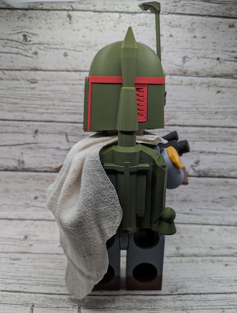 Boba Fett (9 inch brick figure, NO MMU/AMS, NO supports, NO glue) 3d model