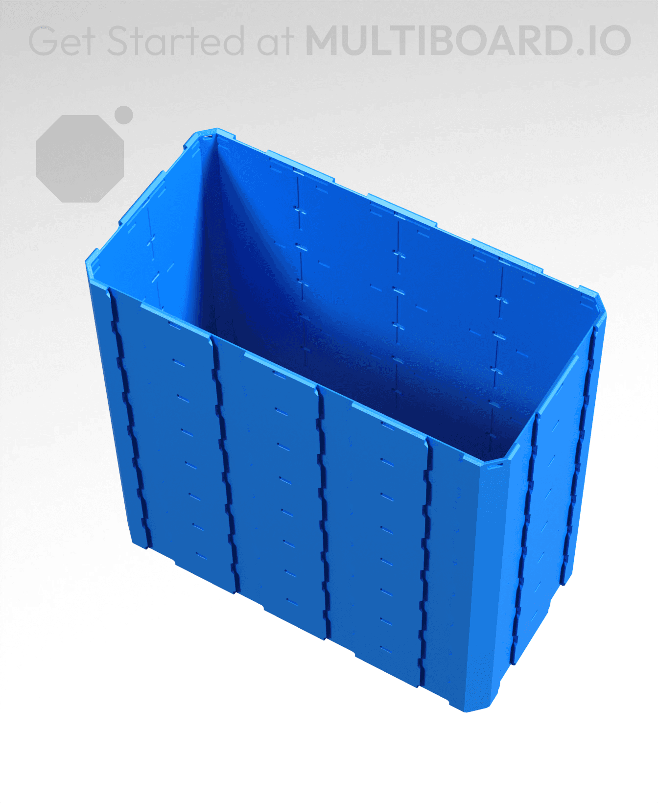 4x2x4 - Full Multipoint Rail - Pop-In Multibin Shell Extension 3d model