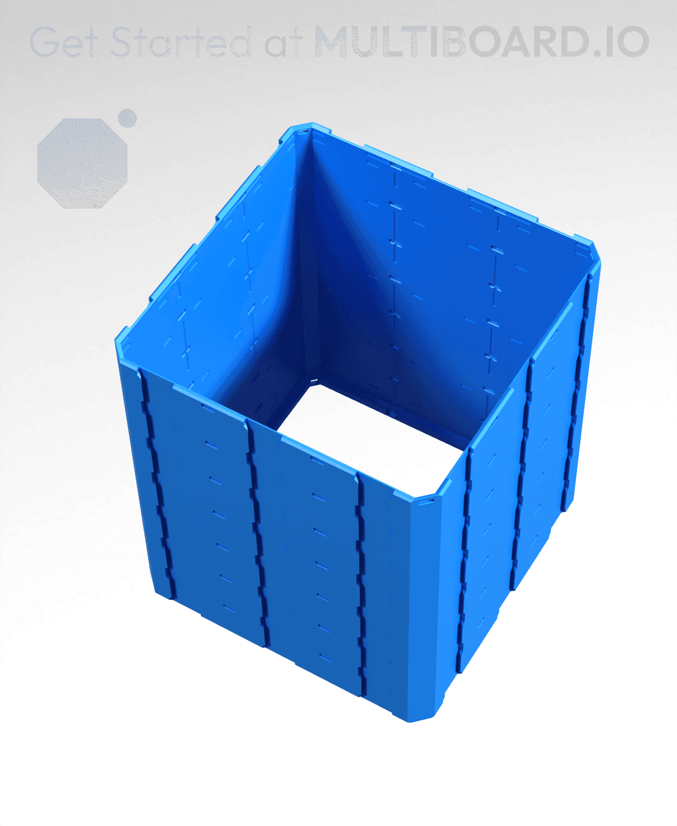 3x3x3.5 - Full Multipoint Rail - Standard Click-In Multibin Shell Extension 3d model