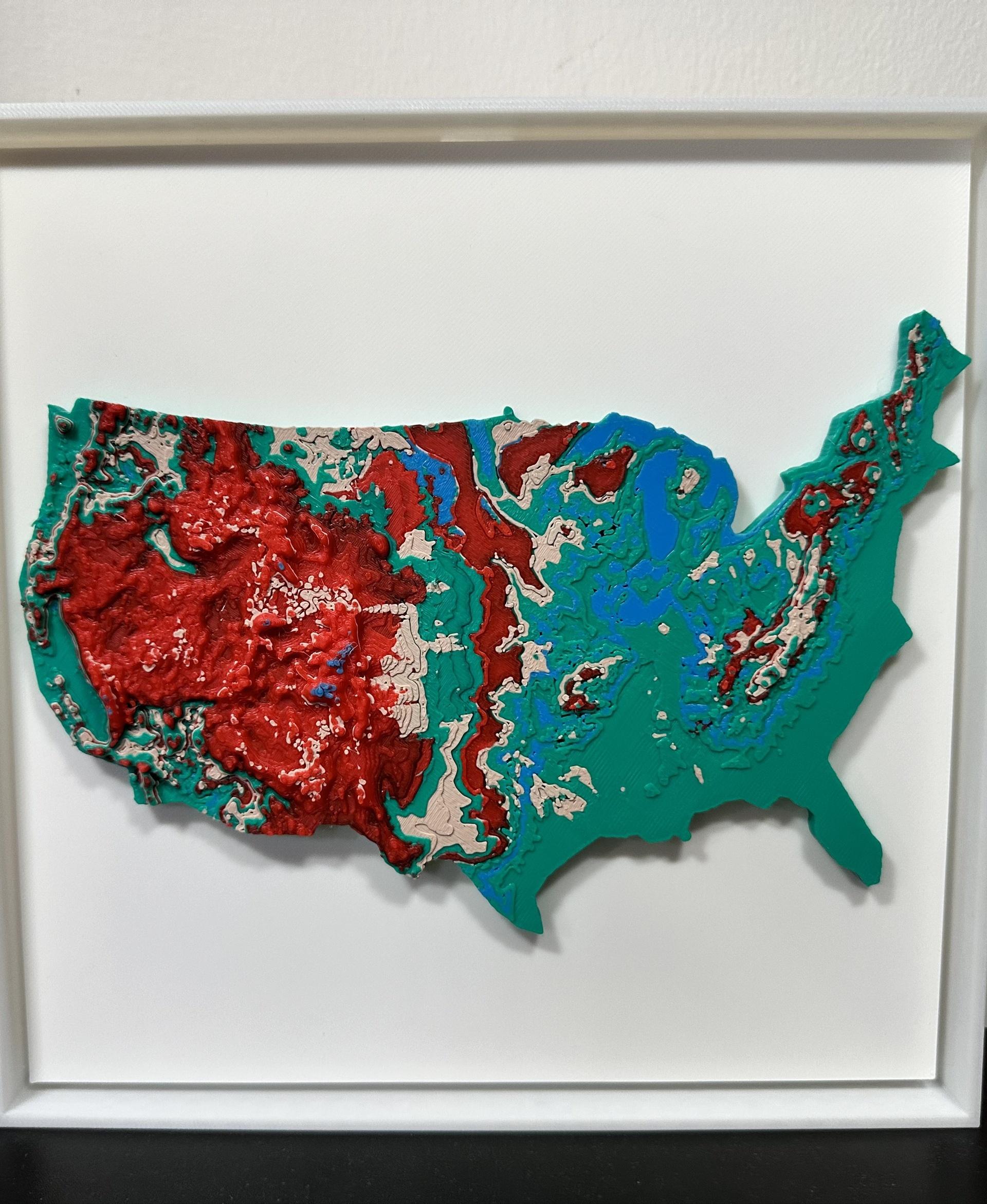 United States 3D Topographic Map 3d model