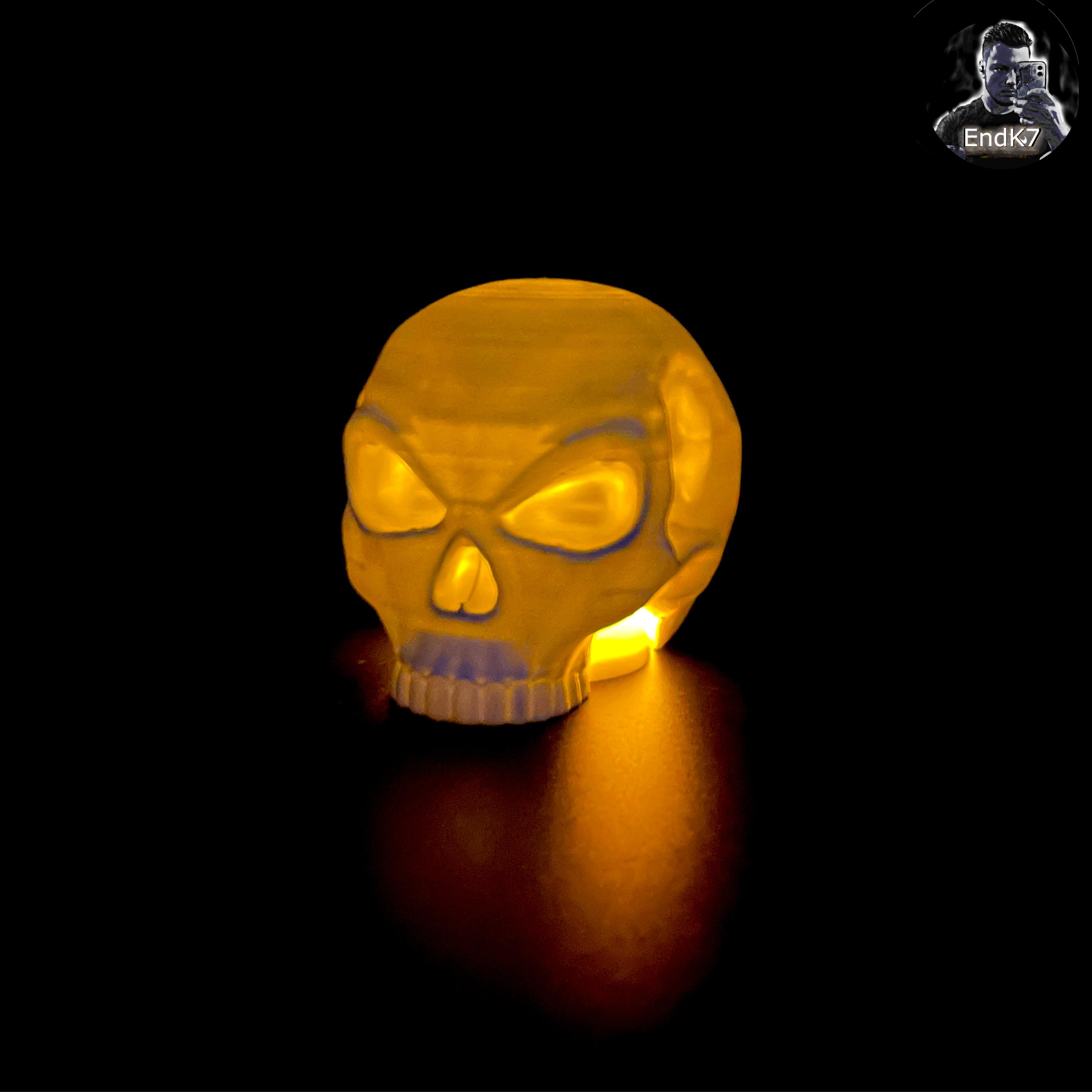 Skull Tealight - Sculpture - No Supports! 3d model