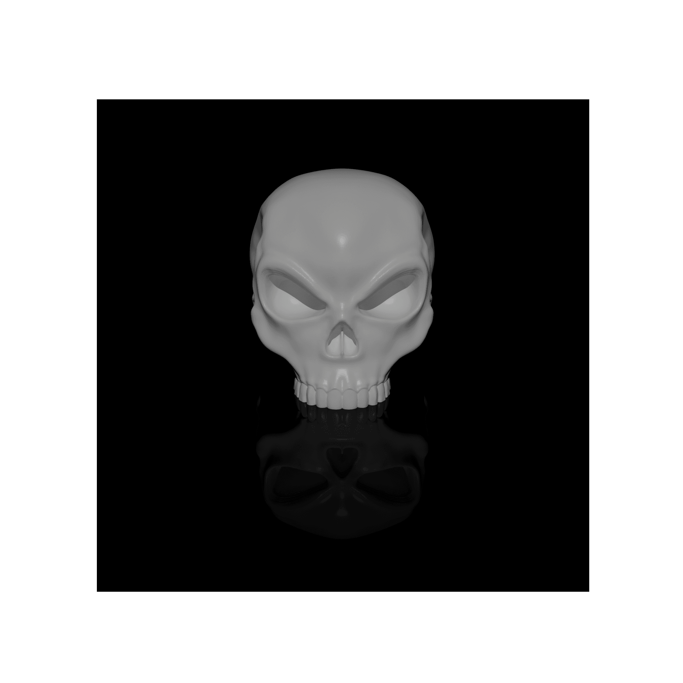 Skull Tealight - Sculpture - No Supports! 3d model