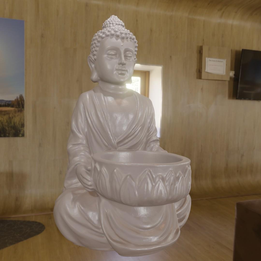Bouddha candle 3d model