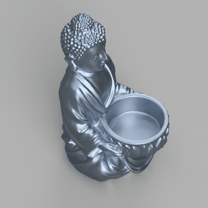 Bouddha candle 3d model