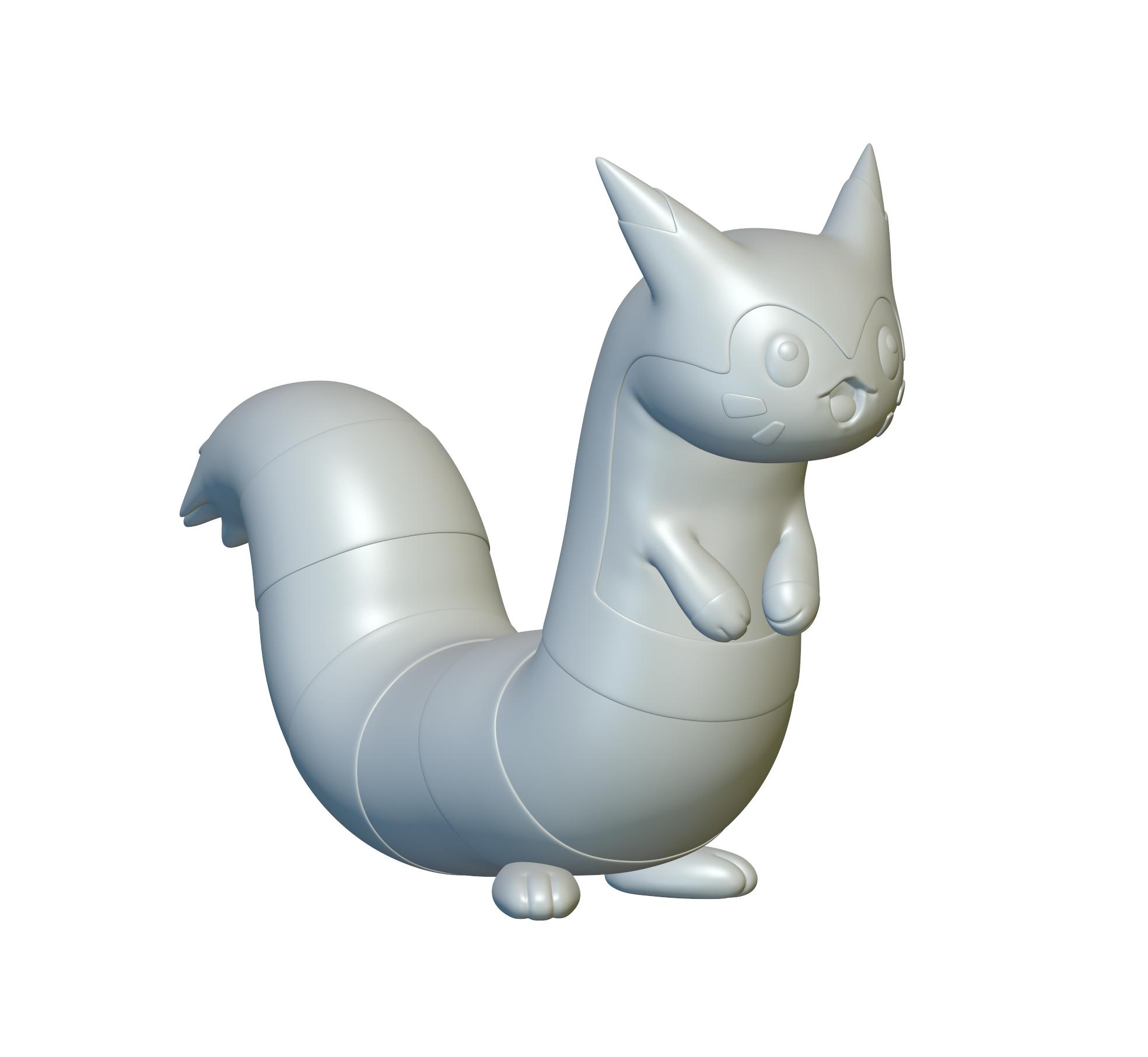 Pokemon Furret #162 - Optimized for 3D Printing 3d model