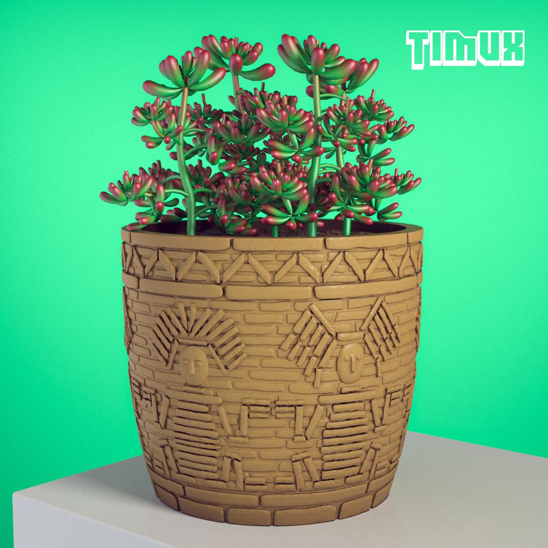 CHACHAPOYAS POT - ANCIENT PERUVIAN CULTURE DESIGN 3d model