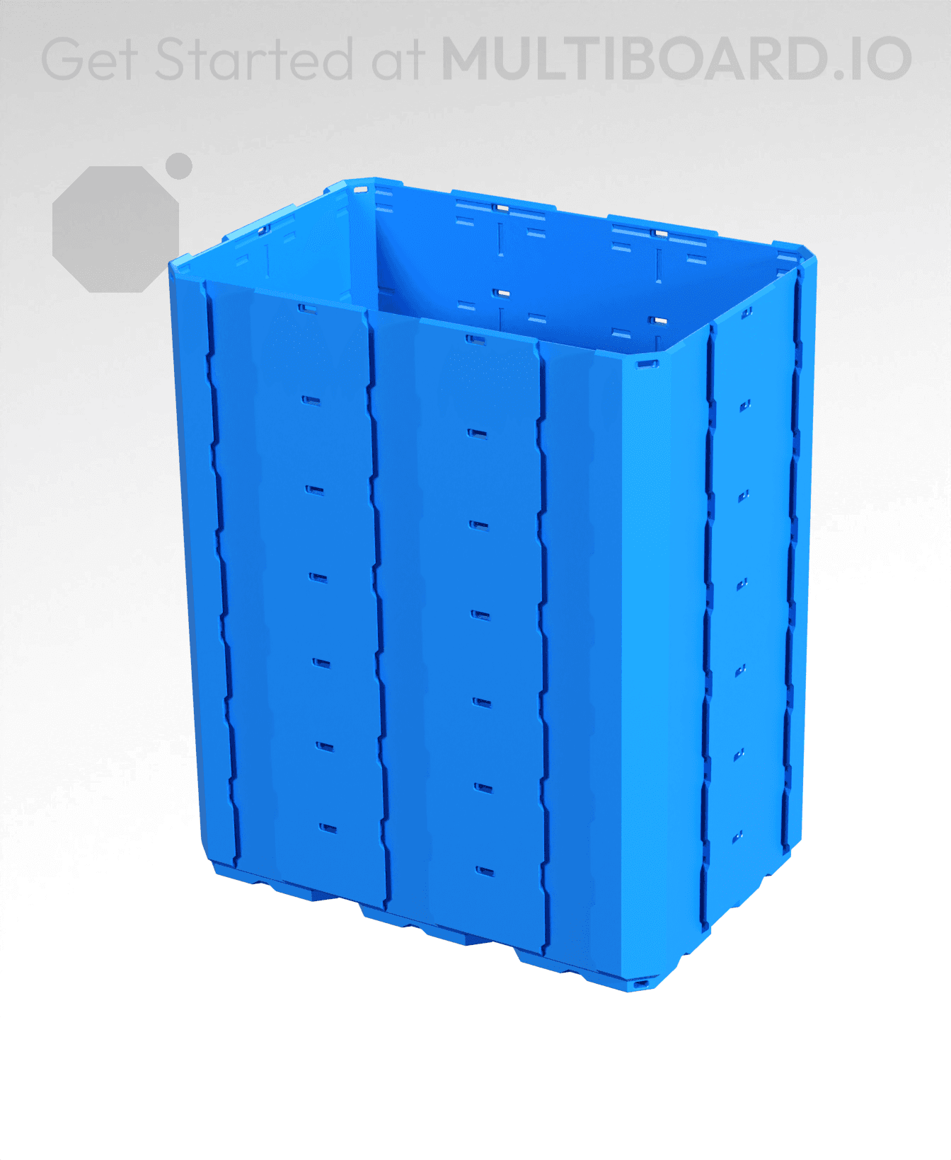 3x2x3.5 - Full Multipoint Rail - Multibin Shell 3d model