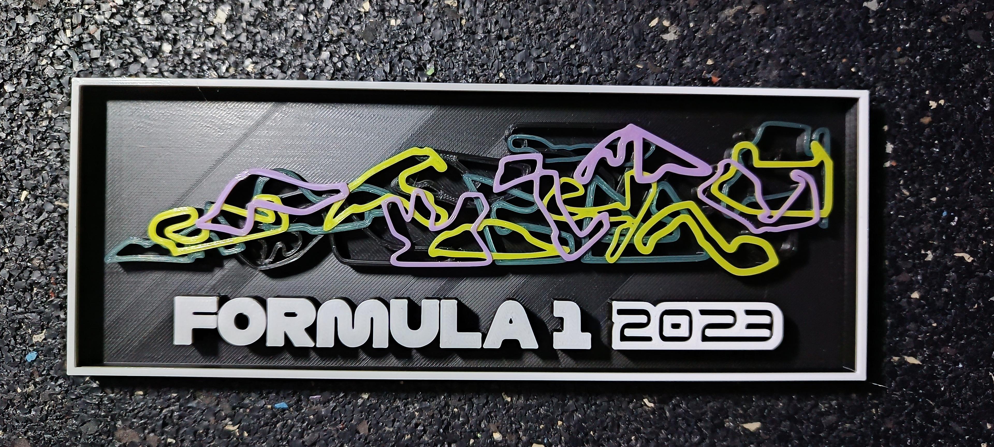 Formula One 2023 Framed Art - color of mercedes and lewis - 3d model