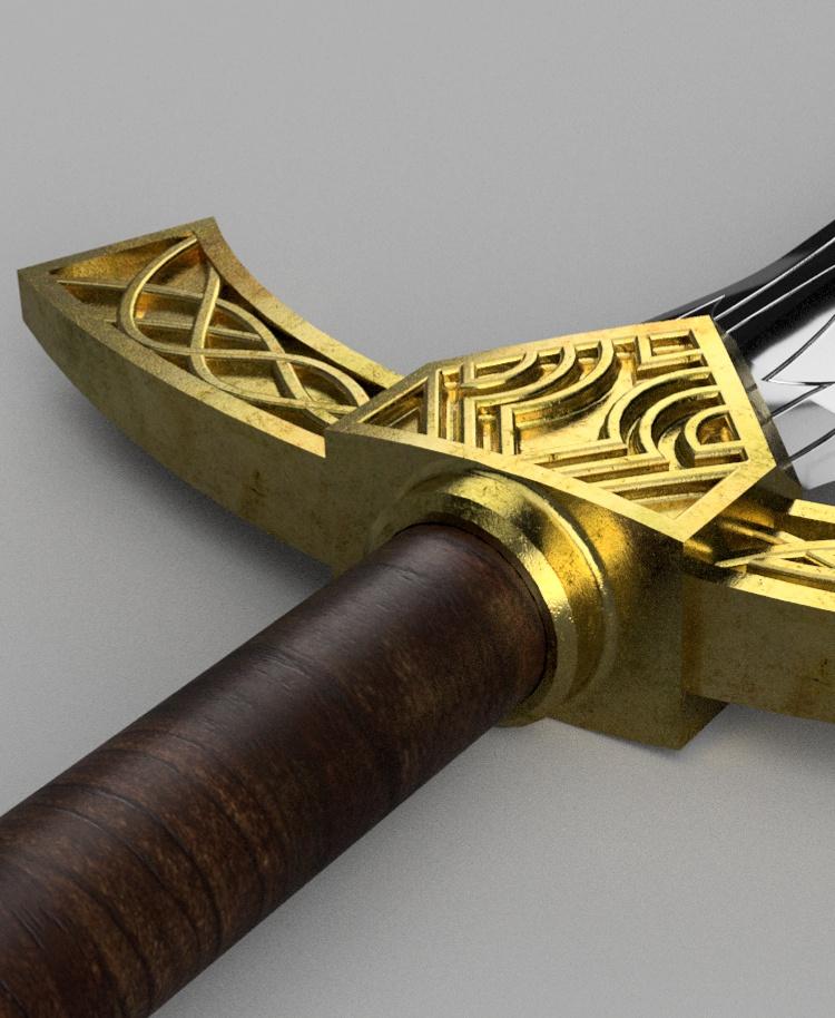 Aelin's sword Goldryn from Throne of Glass series (Sarah J. Maas) 3d model