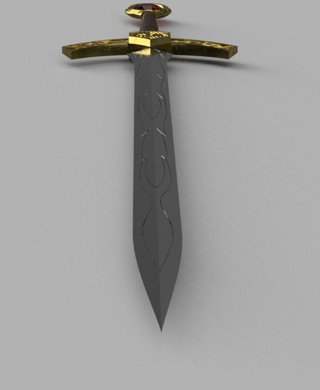 Aelin's sword Goldryn from Throne of Glass series (Sarah J. Maas) 3d model