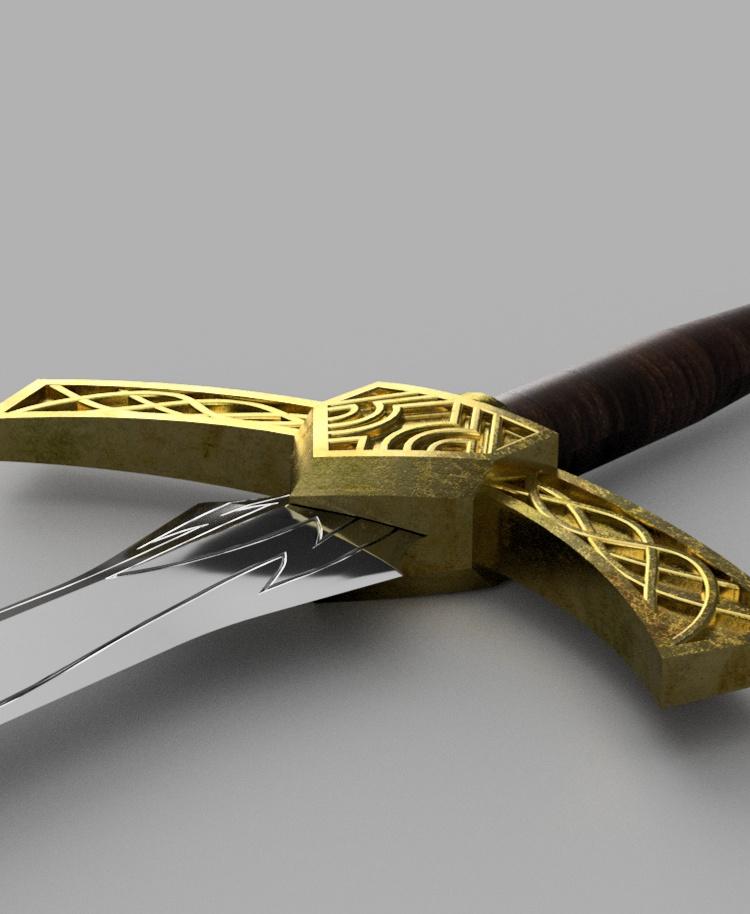 Aelin's sword Goldryn from Throne of Glass series (Sarah J. Maas) 3d model