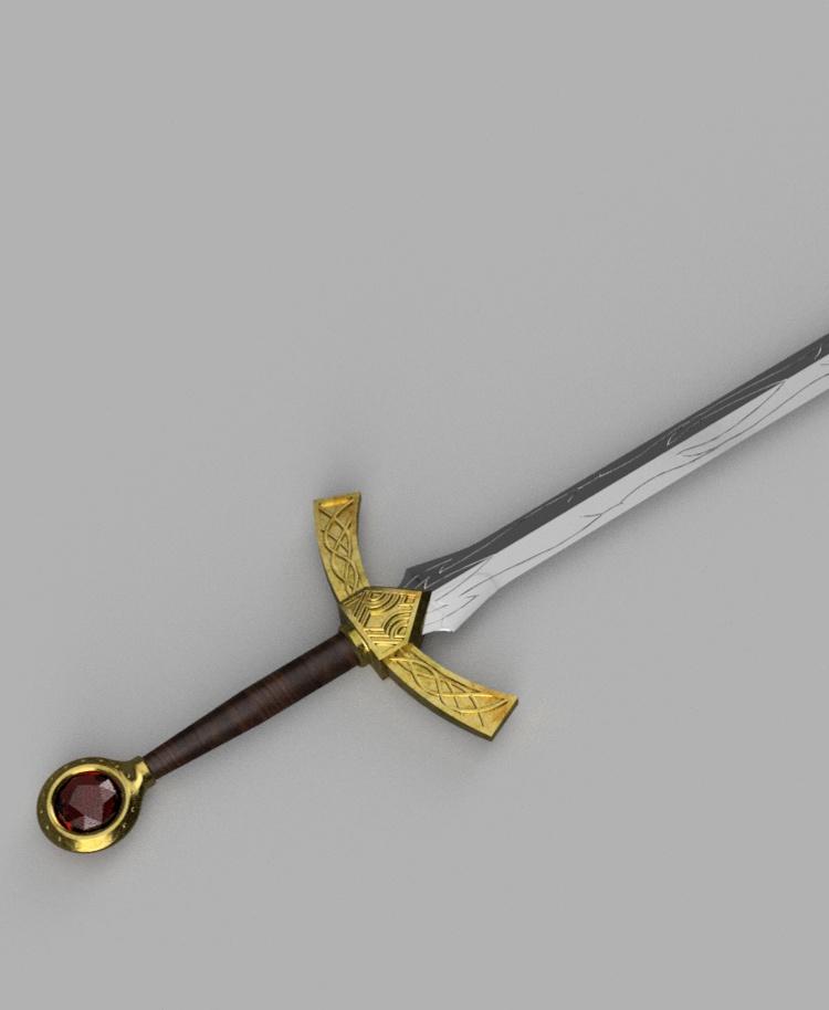 Aelin's sword Goldryn from Throne of Glass series (Sarah J. Maas) 3d model