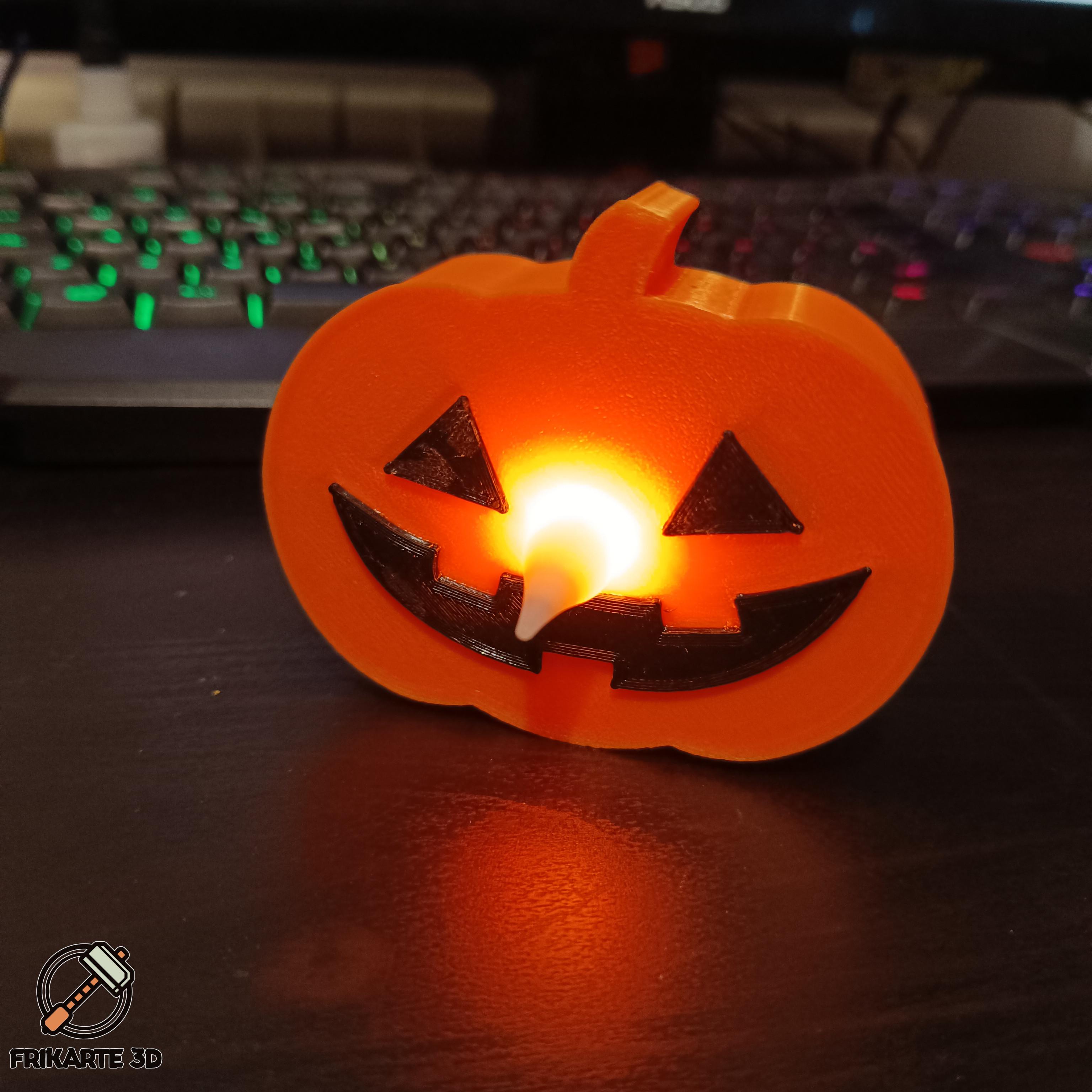 Halloween Pumpkin Candle Holder V1 Multipart 3d model
