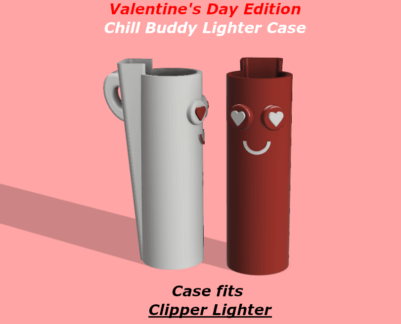 Valentine's Day Edition Lighter Cases (Bic Classic & Clipper) 3d model
