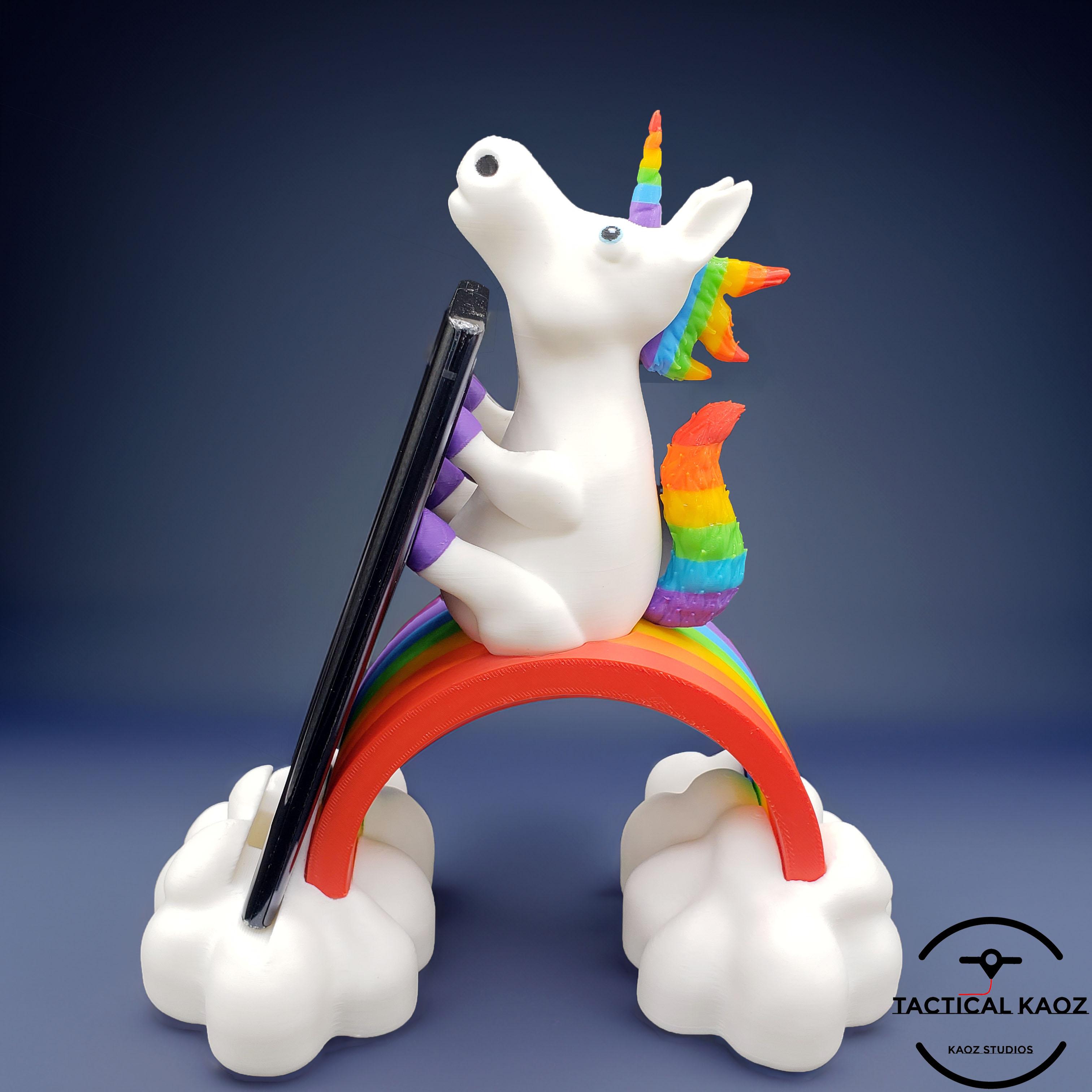 Unicorn Rainbow Phone Holder  3d model