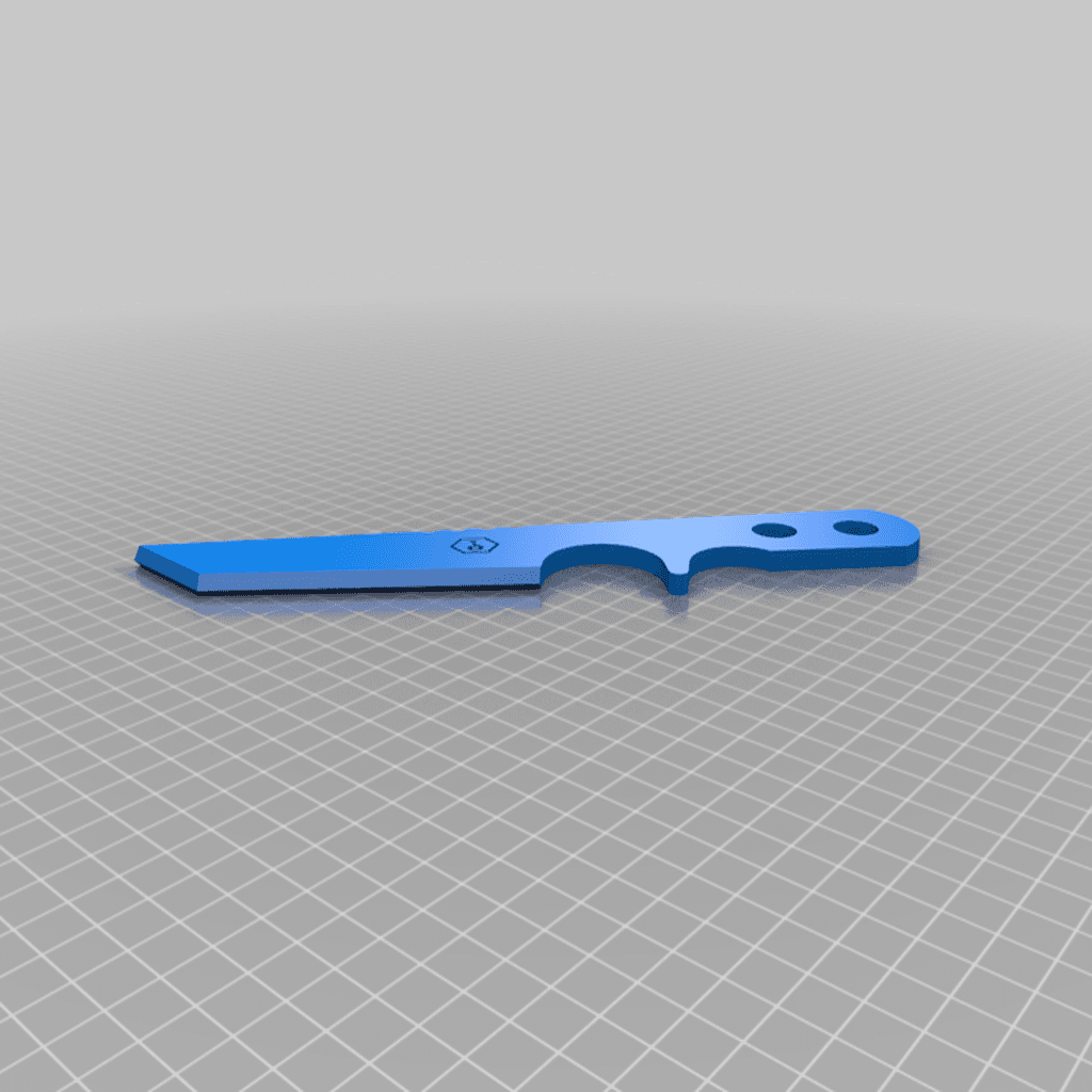 Dummy mini tac tanto knife + grips 3d model