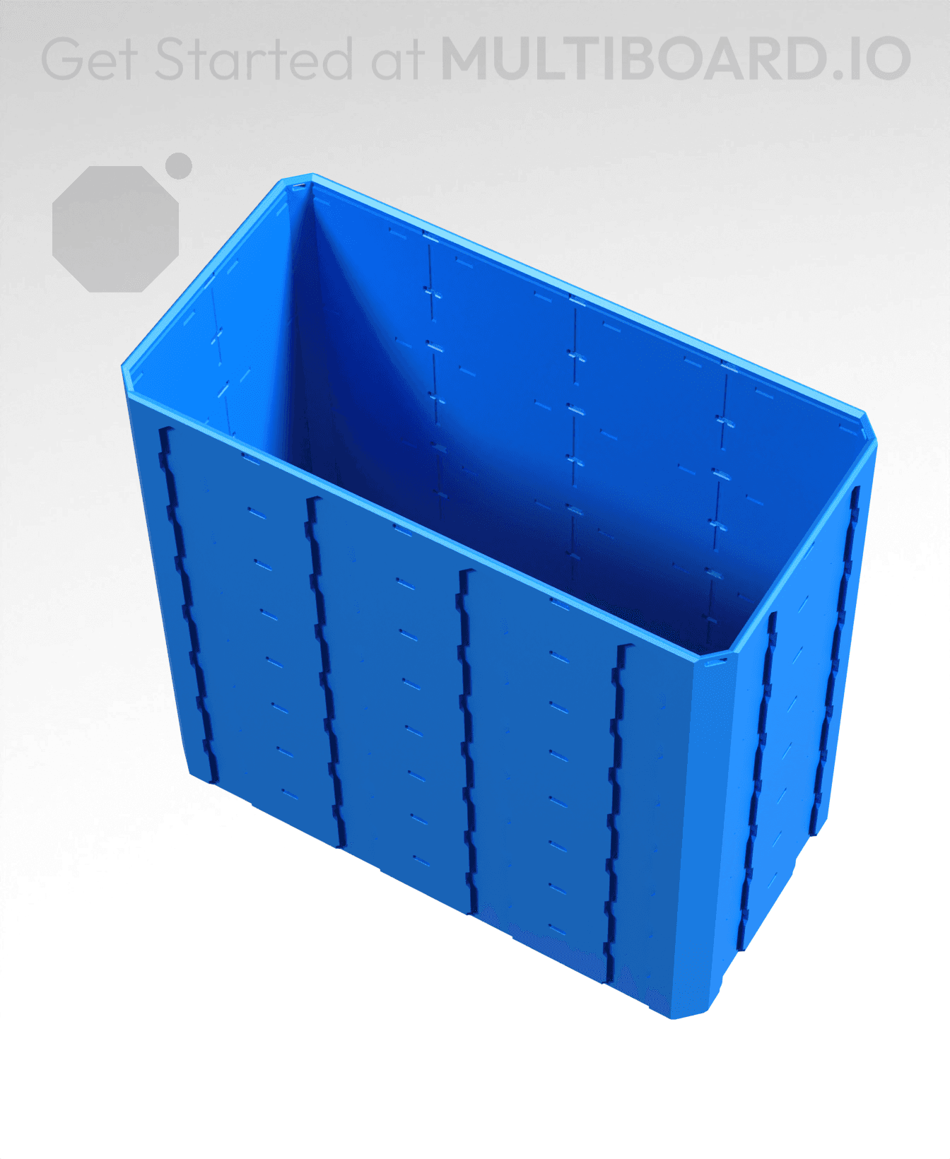 4x2x4 - Topped Multipoint Rail - Standard Click-In Multibin Shell Extension 3d model